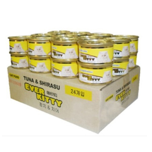 BOX 에버키티 캔 참치 치어85gx24EA 박스 24개