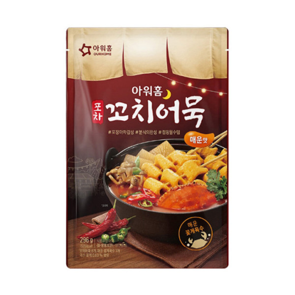아워홈 포차 꼬치어묵 매운맛 296g X 4개(냉동)