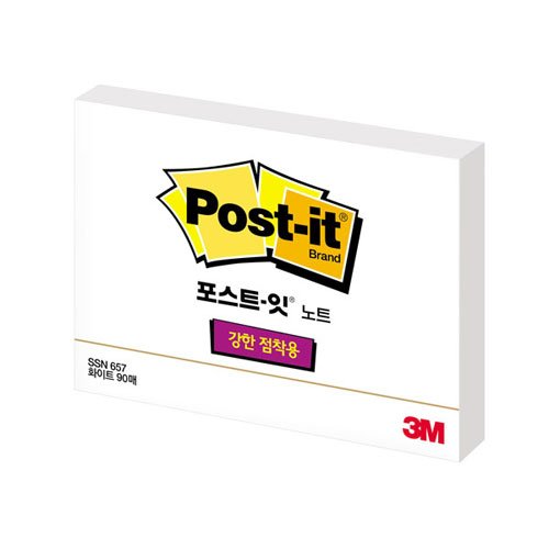 3M)포스트-잇 강한 점착용(657SSN/화이트)