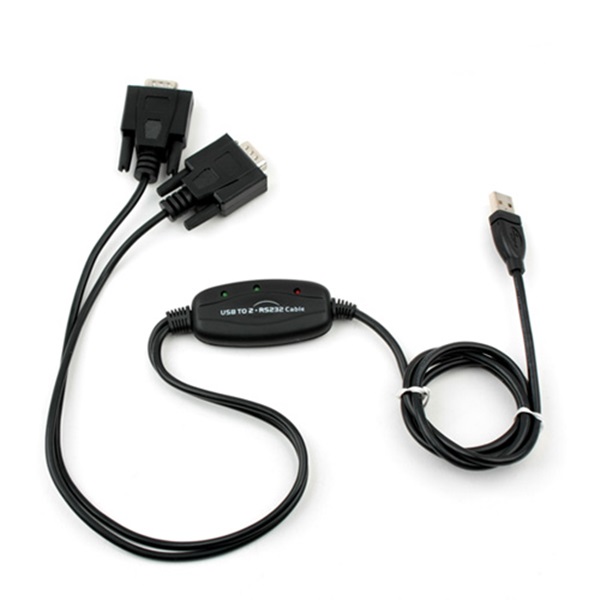 USB 시리얼 컨버터 (RS232 2포트) Y 케이블형 LED