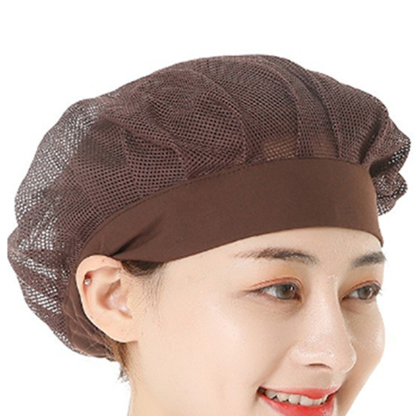 주방 조리모 브라운 메쉬 식당 위생 모자