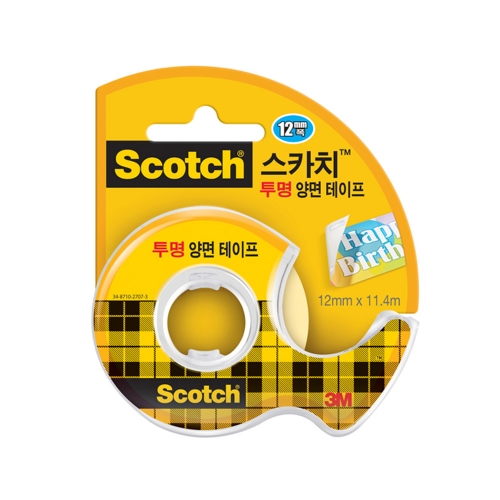 3M 스카치 투명양면테이프 13712mm 12mm 11 4m 박스 144개