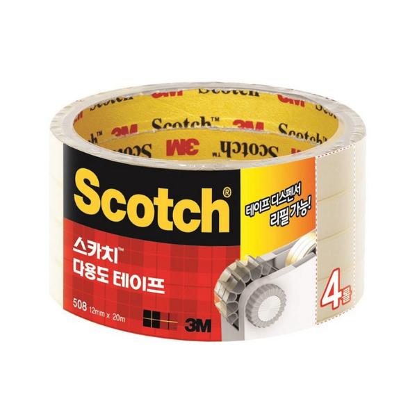 3M 스카치다용도테이프 3인치12(4롤세트 12mmx20m)