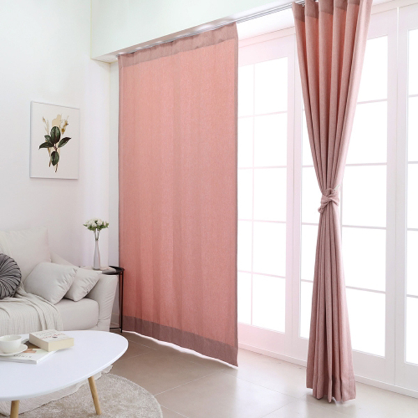 숲속엔 항균 피톤치드커튼 핑크 나비주름 75x230cm 1장