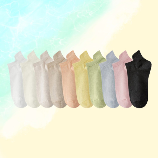 여성 발목양말 무지개 단목 패션양말 10켤레세트