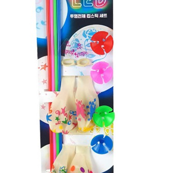 (PC) LED 투명전체 컵스틱 세트 (4입)