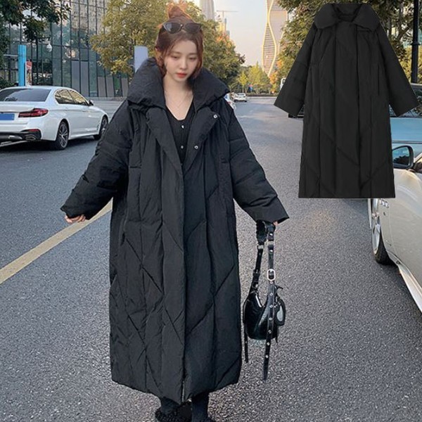 소재 데일리 아우터 박시한 패션 롱패딩 가벼운 허리 아래로 내려오는 다양한 스타일