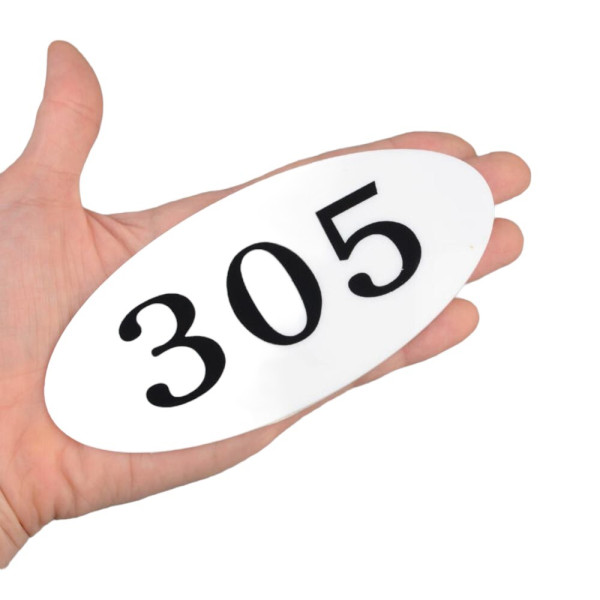 아크릴 타원형 호실판 405