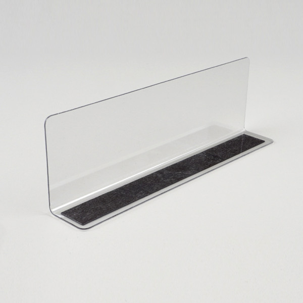 L형 투명 칸막이 20x6cm 1P 자석형