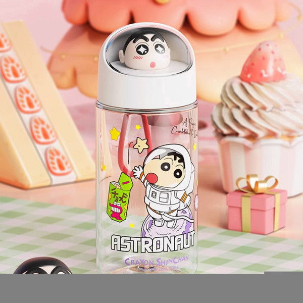 짱구 우주캡슐 트라이탄 물병 500ml-화이트