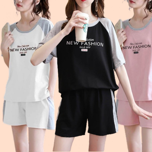캐주얼 반팔 여자 여성 반팔티 반바지셋트 상하셋트 패션 데일리반팔 썸머 봄가을