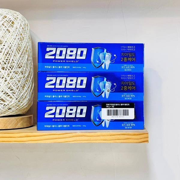 2080파워쉴드플러스블루더블민트치약140 3개입