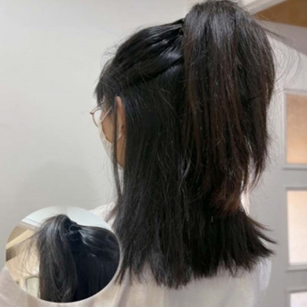여성 반머리 올림머리 문어발 헤어핀 집게핀 유광블랙