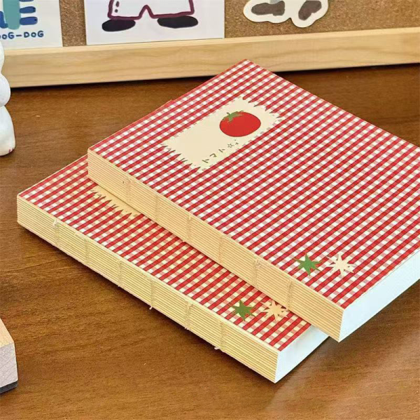 토마토 노트 빈티지 실제본 무지노트 공책 연습장 메모장 일기장 미니 수첩