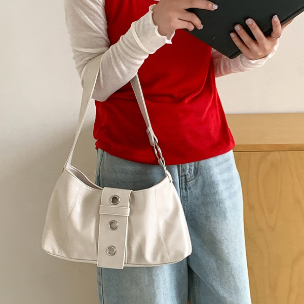 여자 가죽 숄더백 직장인 데일리 출근 가방 아이보리