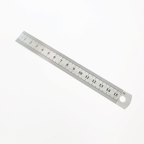 스텐 양면 눈금자 제도용 사무용 철자 15cm