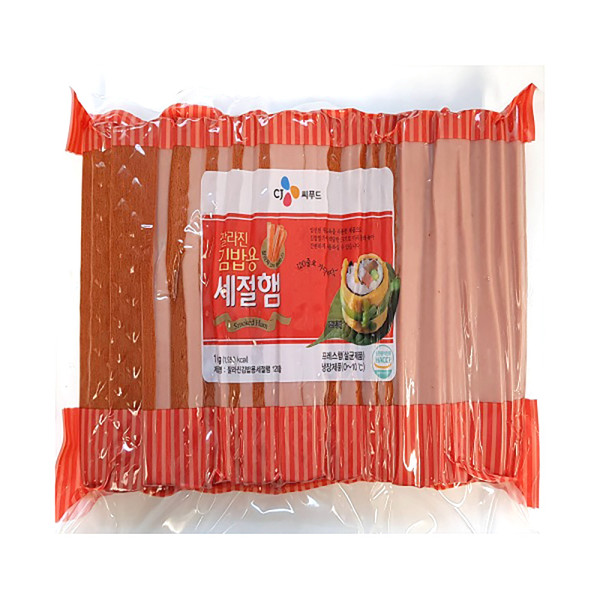 씨푸드 잘라진스모크햄1kg 냉장 김밥햄