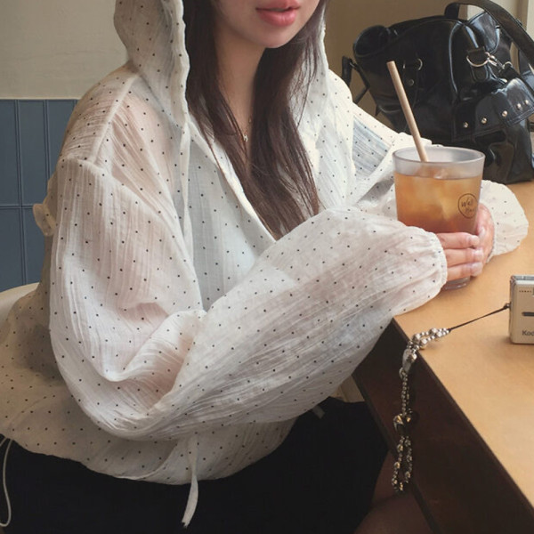 여성 여름 얇은 후드 바람막이 간절기 점퍼 잠바 흰색