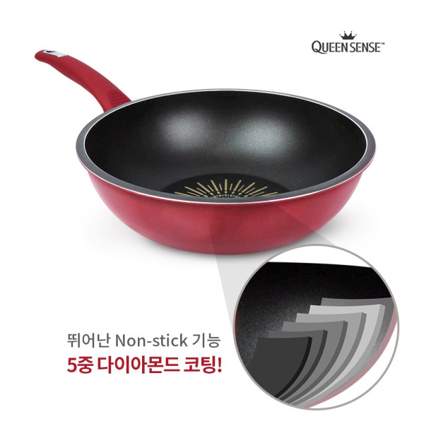 다이아몬드 5중 코팅 웍 새롬 IH 궁중팬 30cm