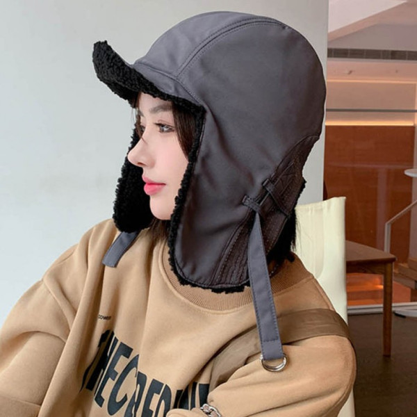 안감 뽀글이 겨울 부드러운 촉감 양털 남자 여자 귀도리 모자 뛰어난 보온성