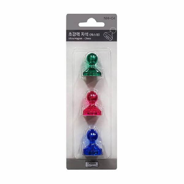 초강력자석 세트(체스형 대 NH-04 3개입 Ø21mm)