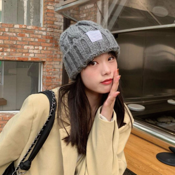 심플한 겨울 캠핑 스키 여성 니트 털 비니 모자