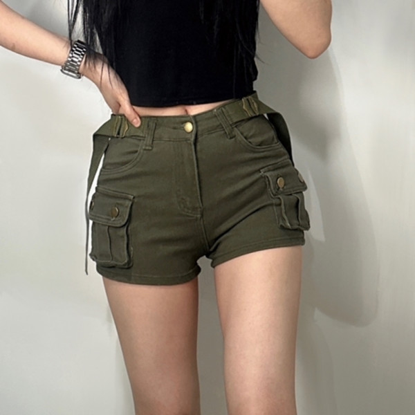 벨트 SET 골반 볼륨 업 반바지 카고 바지 숏팬츠 핫팬츠 4color 포켓 T104