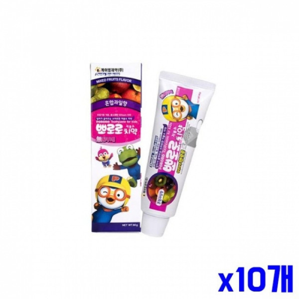 어린이 캐릭터 치약 혼합과일향 x10개 유아위생용품