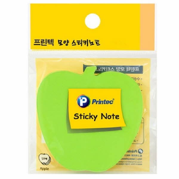 프린텍 DI014 스티키노트 모양스티키 사과 50매