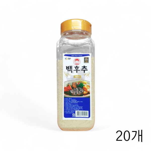 풍전식품 백후추 400g X 20개 하얀후추가루 향신료 시즈닝 식재료 후춧가루 흰후추