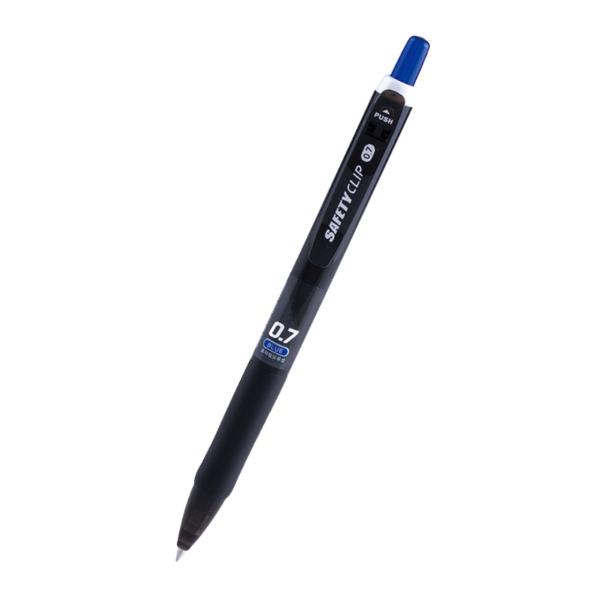 마이펜 세이프티클립 볼펜 청색 0.7mm 1EA