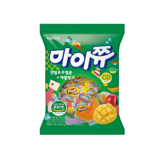 크라운 마이쮸 멜론망고 트위스트 284g 박스 10개