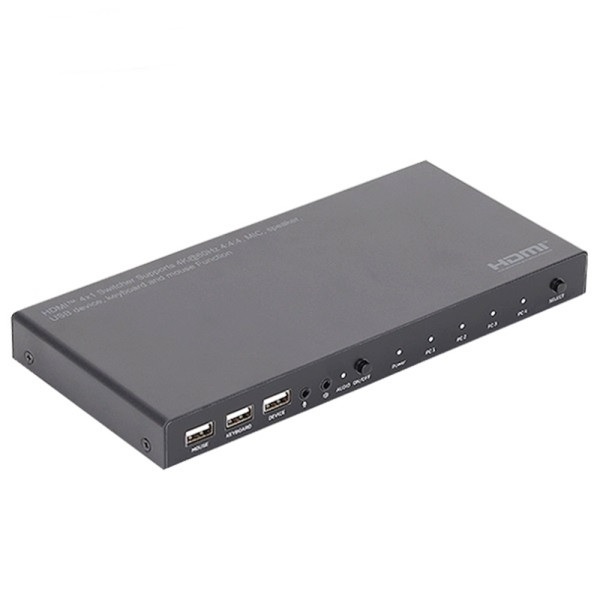 화면 순차적 전환 HDMI 2.0 KVM 4x1 스위치 조합분배 아답터포함