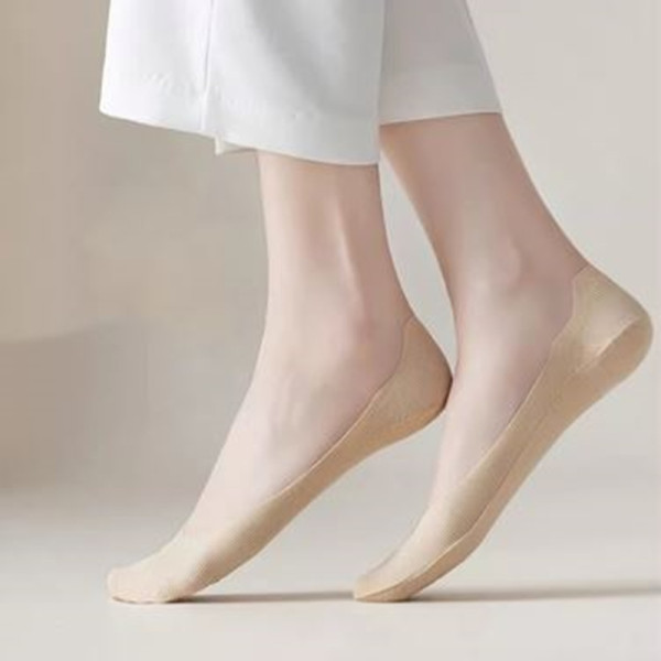 안벗겨지는 여성용 베이직 누드 페이크 삭스 덧신