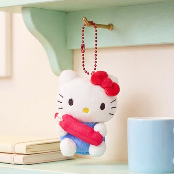 산리오 헬로키티 열공 가방고리 8cm