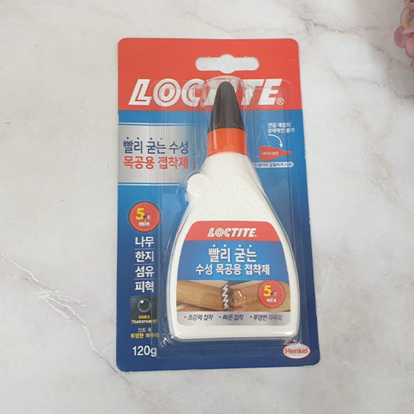 록타이트 빨리 굳는 수성 목공용 접착제 120g