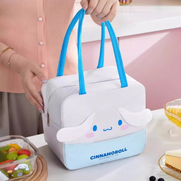 나라 도시락가방 산리오 캐릭터 얼굴 보냉백 가방 시나모롤 런치백 도시락