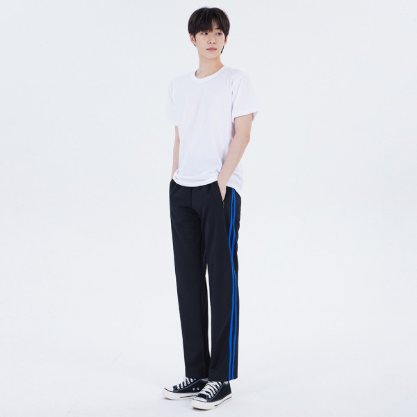 국내생산 두줄 블랙 블루라인 츄리닝 교복몰