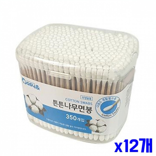 튼튼한 원터치 면봉 350개입 x12개
