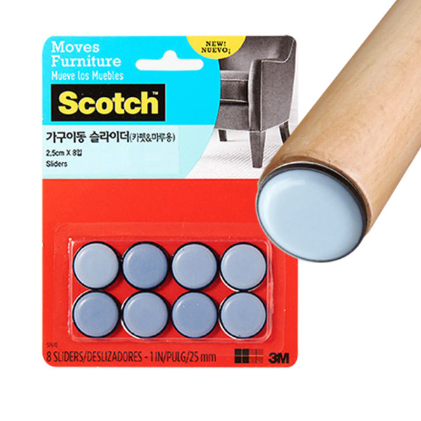3M 8030 가구이동 슬라이드 8개 바닥보호 데코보드
