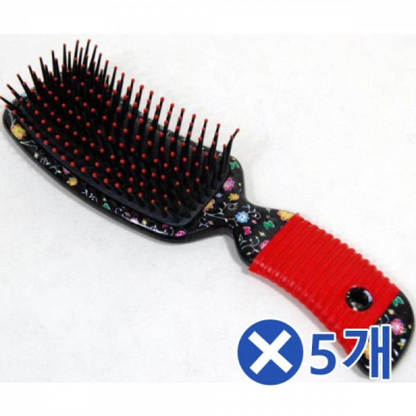 사각 쿠션브러쉬-대x5개 색상랜덤 여성빗 머리카락빗
