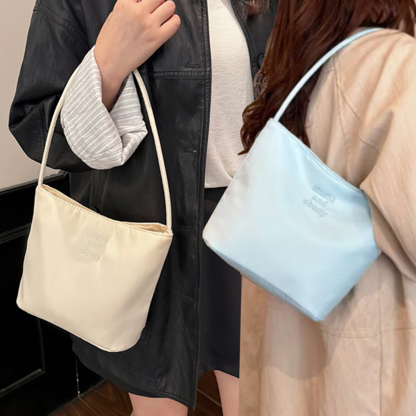 데일리 여성 나일론 가벼운 토트백 마실 가방