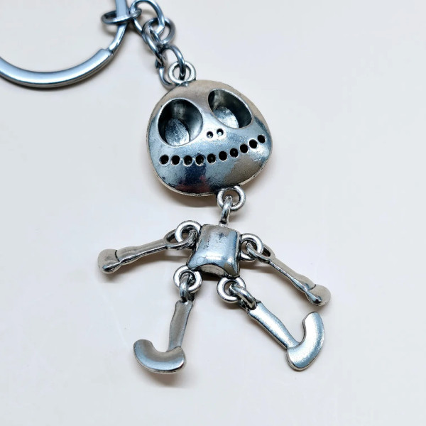해골 인형 가방 키링 우정 커플 키홀더 실버