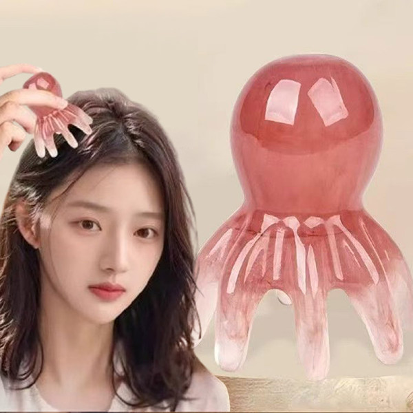 두피 목 어깨 괄사 마사지기 문어 마사지 빗 S13268