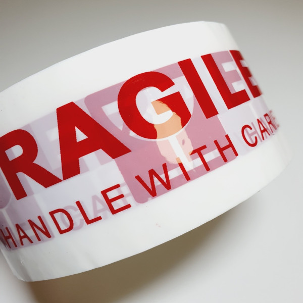 FRAGILE 취급주의 택배 배송 박스 상자 롤 테이프