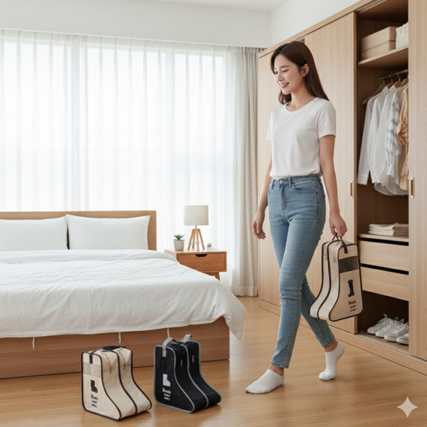 다용도 멀티 부츠 케이스 보관 수납 정리 롱부츠 숏부츠 앵클 장화 신발 주머니 파우치