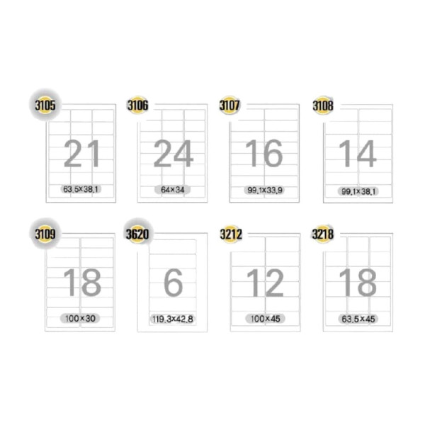 폼텍라벨 주소용 20매입 모음 LQ-3212