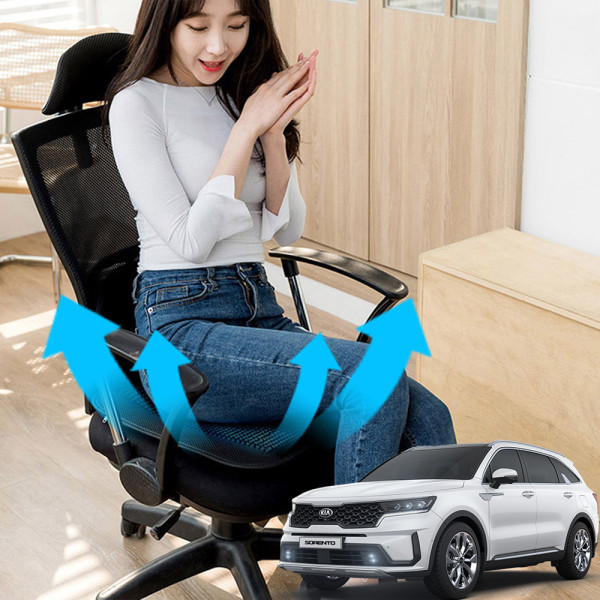 쏘렌토MQ4 시원한쿨링팬 메쉬 쿨링방석 호환
