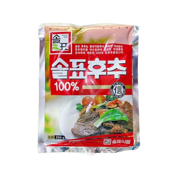 솔표식품 솔표후추 후추분말 200g 후춧가루 향신료 가루후추 고기향신료 조리향신료