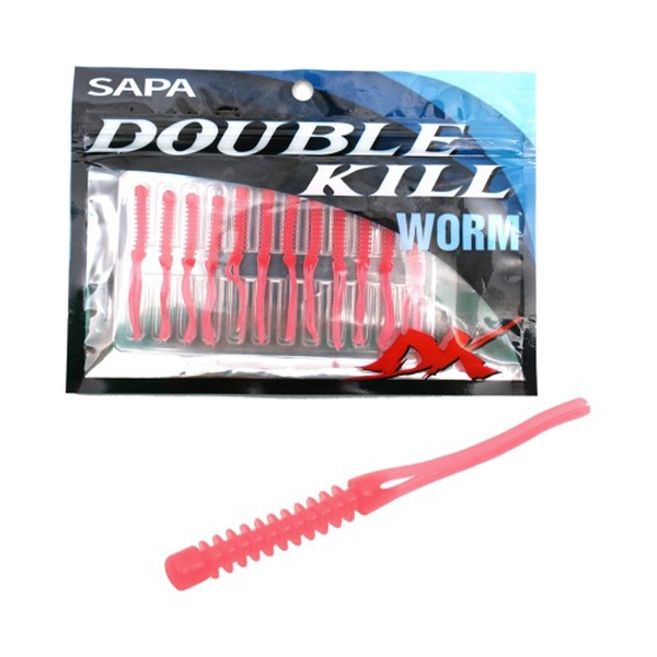 송어낚시 볼락낚시 트윈테일 웜 55mm 핑크